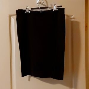 Black stretch pencil skirt
